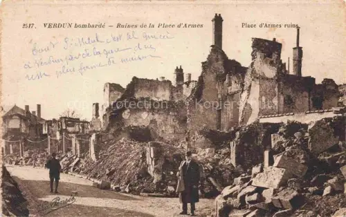 AK / Ansichtskarte VERDUN  55 Meuse Ruines de la Place d Armes