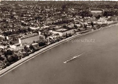 AK / Ansichtskarte BONN Rhein Rheinfront mit Bundeshaus Fliegeraufnahme