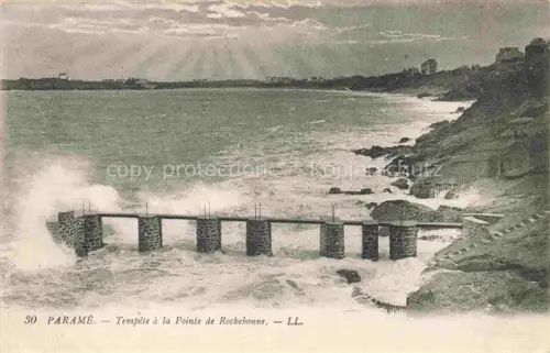 AK / Ansichtskarte PARAME St-Malo 35 Ille-et-Vilaine Tempête à la Pointe de Rochebonne
