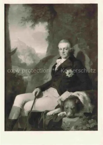 AK / Ansichtskarte Adel Sachsen Monarchie Residenzschloss Weimer Carl August Hund