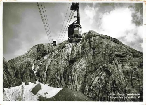 AK / Ansichtskarte SEILBAHN Cable-Car Telepherique Saentis Schwebebahn 
