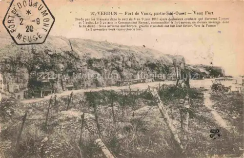 AK / Ansichtskarte VERDUN  55 Meuse Fort de Vaux partie sud Ouesr Vaux Fort