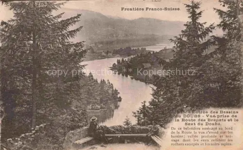 AK / Ansichtskarte Doubs Les Bassins du Doubs Villers-le-Lac 25 Doubs Entrée des Bassins du Doubs vue prise des Brenets et le Saut du Doubs