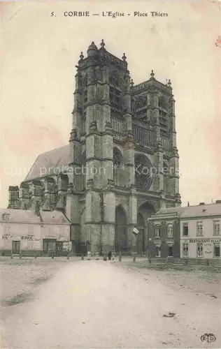 AK / Ansichtskarte Corbie AMIENS 80 Somme Eglise Place Thiers