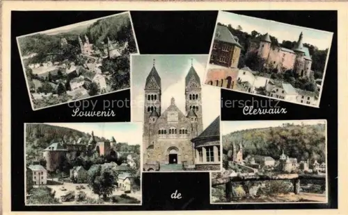 AK / Ansichtskarte Clervaux-en-Ardennes Diekirch Luxembourg Vues d'ensemble Château Eglise