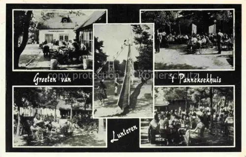 AK / Ansichtskarte Lunteren Ede-Wageningen Renkum Gelderland NL Restaurant 't Pennekoekhuis Gartenterrasse Kinderspielplatz