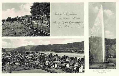 AK / Ansichtskarte Bad Hoenningen Freibad Panorama Fontaene