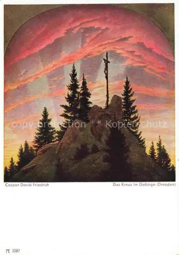 AK / Ansichtskarte FRIEDRICH Caspar David Kuenstlerkarte Das Kreuz im Gebirge Dresden