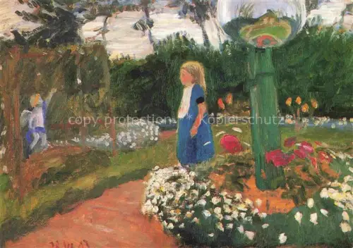 AK / Ansichtskarte MODERSOHN Otto (1865-1943) Kuenstlerkarte Garten mit Glaskugel und Eilbeth 