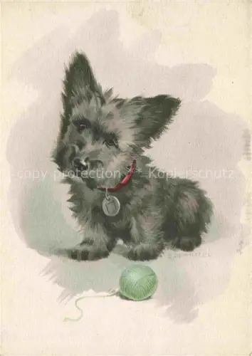 AK / Ansichtskarte DERMITZEL E. Kuenstlerkarte Hunde Dogs Chiens 