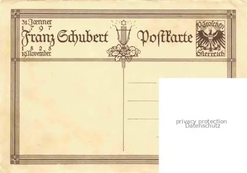 AK / Ansichtskarte SCHUBERT Franz (1797-1828) Komponist 