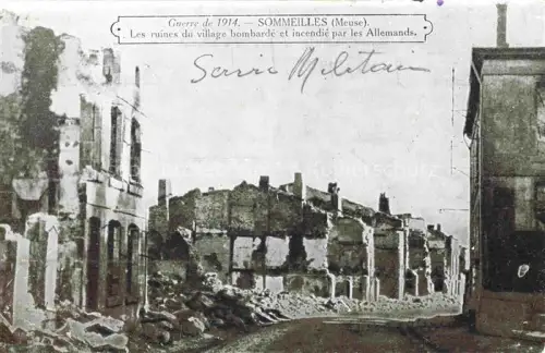 AK / Ansichtskarte Sommeilles Sommeille 55 Meuse Ruines village bomberde Allemands