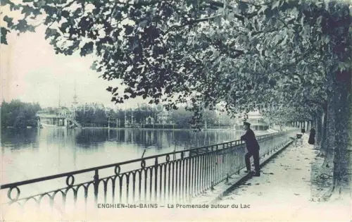 AK / Ansichtskarte Enghien-les-Bains SARCELLES 95 Val-d Oise La Promenade autour du Lac