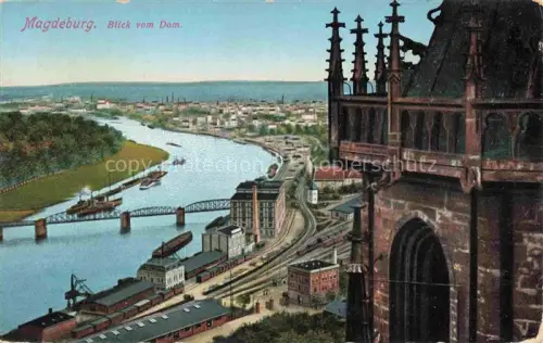 AK / Ansichtskarte MAGDEBURG  CITY Blick vom Dom