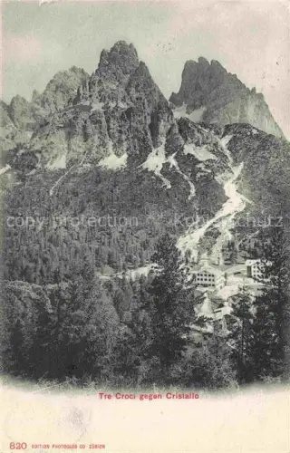 AK / Ansichtskarte Tre Croci 1808m Cortina d Ampezzo Veneto IT mit Cristallo