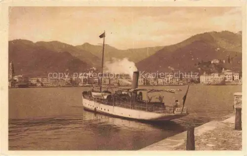 AK / Ansichtskarte RAPALLO Liguria IT Panorama Dampfschiff
