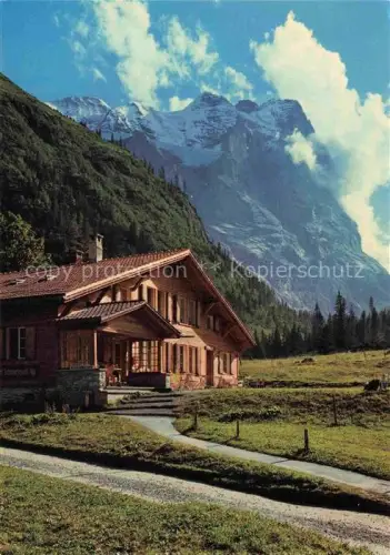 AK / Ansichtskarte Berner Oberland BE Hotel Chlet Schwarzwald Alp mit Wetterhorn
