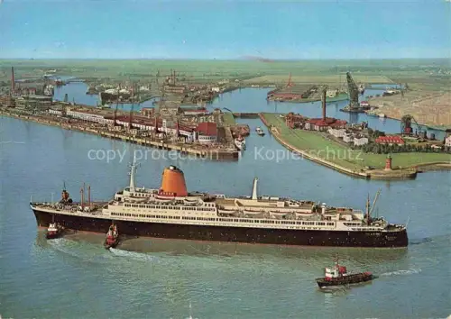 AK / Ansichtskarte BREMERHAVEN TS Bremen Norddeutscher Lloyd Fliegeraufnahme