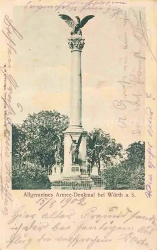 AK / Ansichtskarte Woerth  Sauer Froeschweiler Foeschwiller 67  Bas-Rhin Allgemeines Armee Denkmal