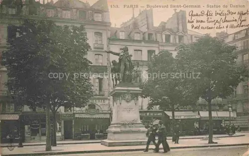 AK / Ansichtskarte PARIS 75 Boulevard Saint-Germain Statue de Danton