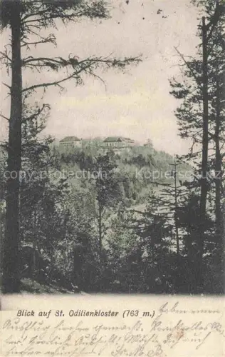 AK / Ansichtskarte St Odilienberg Mont-Ste-Odile 67 Bas-Rhin Blick zum Kloster