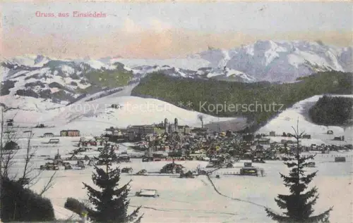 AK / Ansichtskarte EINSIEDELN  SZ Winterpanorama Alpen