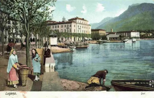 AK / Ansichtskarte LUGANO Lago di Lugano TI Quai 