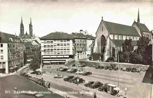 AK / Ansichtskarte BASEL BS Barfuesserplatz und historisches Museum