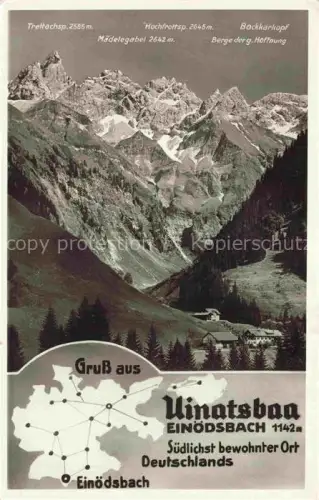 AK / Ansichtskarte Einoedsbach Oberstdorf Panorama Gasthof Pension Uinatsbaa