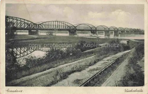 AK / Ansichtskarte Graudenz GRUDZIADZ Westpreussen PL Weichselseite Bruecke