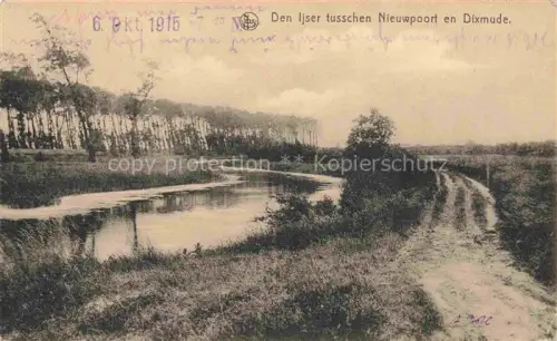 AK / Ansichtskarte Dixmude Diksmuide Dilsmuide Belgie Den Ijser tusschen Nieuwpoort