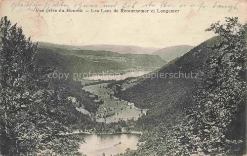 AK / Ansichtskarte Retournemer Lac de Xonrupt-Longemer 88 Vosges Vue prise du Honeck Les Lacs de Retournemer et Longemer