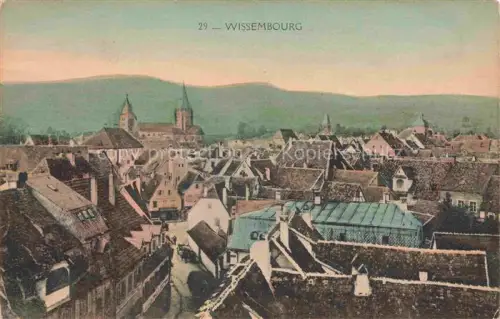 AK / Ansichtskarte Wissembourg Weissenburg Alsace 67 Bas-Rhin Panorama Blick ueber die Stadt