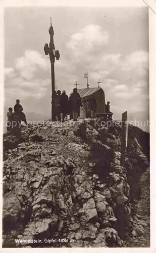 AK / Ansichtskarte Wendelstein 1839m Bayrischzell Bayern Auf dem Gipfel