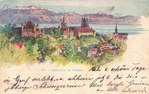 AK / Ansichtskarte LAUSANNE VD Le Château Kuenstlerkarte