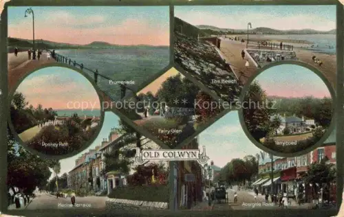 AK / Ansichtskarte Colwyn Wales UK Promenade Beach Donkey Path Fairy Glen Tancoed Marine Terrace Abergate Road