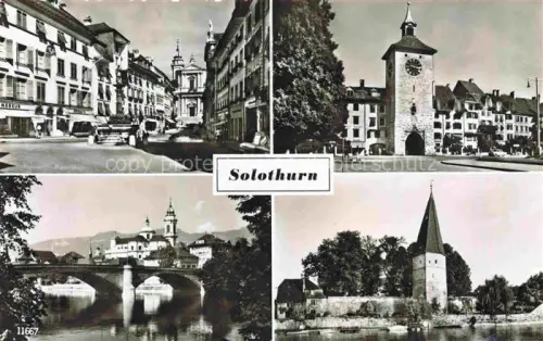 AK / Ansichtskarte Solothurn Soleure SO Motive Stadtzentrum Brueck Turm