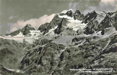 AK / Ansichtskarte Sustenpass 2262m BE Grassengletscher Wendengletscher mit Fuenffingerstoecke Berner Alpen
