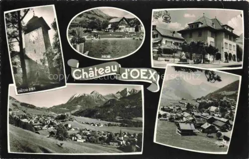 AK / Ansichtskarte Chateau-d Oex VD Château Piscine Hôtel vue panoramique
ue panoramique
