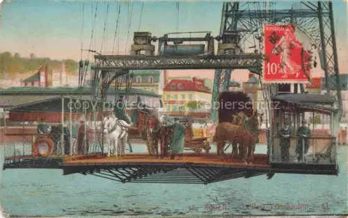 AK / Ansichtskarte ROUEN 76 Seine-Maritime Le Pont Transbordeur Kuenstlerkarte