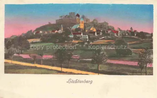 AK / Ansichtskarte Lichtenberg Burg Buchsweiler Bouxwiller 68 Haut-Rhin Vue générale Kuenstlerkarte