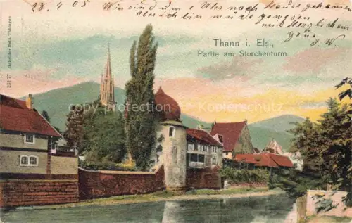 AK / Ansichtskarte Thann  ALsace 68 Haut-Rhin Partie am Storchenturm