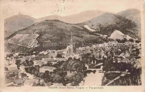 AK / Ansichtskarte Thann  ALsace 68 Haut-Rhin Vue générale et les Vosges