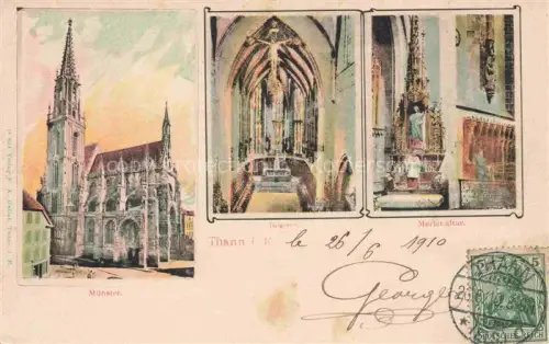 AK / Ansichtskarte Thann  ALsace 68 Haut-Rhin Muenster Inneres Marienaltar