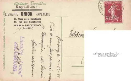 AK / Ansichtskarte Strasbourg  Strassburg 67 Bas-Rhin Elsaesser Trachten Costumes