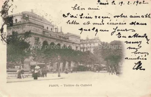 AK / Ansichtskarte PARIS 75 Théâtre du Châtelet