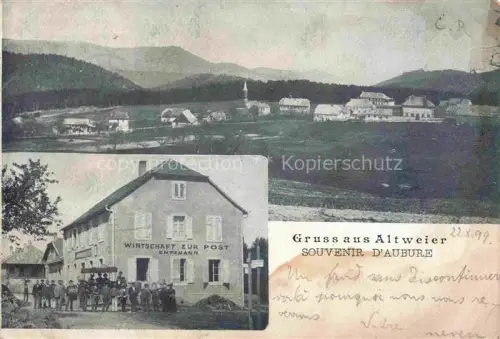 AK / Ansichtskarte Altweier Aubure Ribeauville 68 Haut-Rhin Panorama Wirtschaft zur Post Deutsche Reichspost