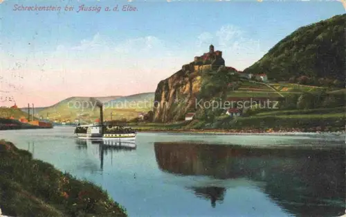 AK / Ansichtskarte Schreckenstein Burg Strekov Usti nad Labem Aussig CZ Panorama