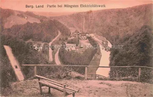 AK / Ansichtskarte Muengsten Remscheid NRW Panorama mit Elektrizitaetswerk