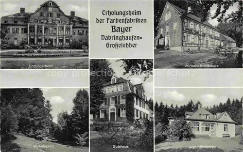 AK / Ansichtskarte Dabringhausen Wermelskirchen NRW Erholungsheim der Farbenfabriken Bayer Boettingerheim Wirtschaftsgebaeude Park Gutshaus Jugendherberge